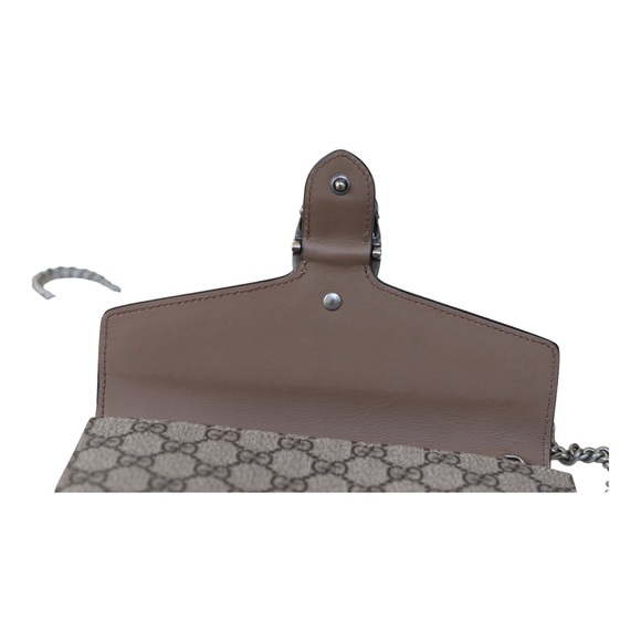 GUCCI GG Supreme Monogram Small Dionysus Chain Wallet Beige Taupe - Picture 7 of 16